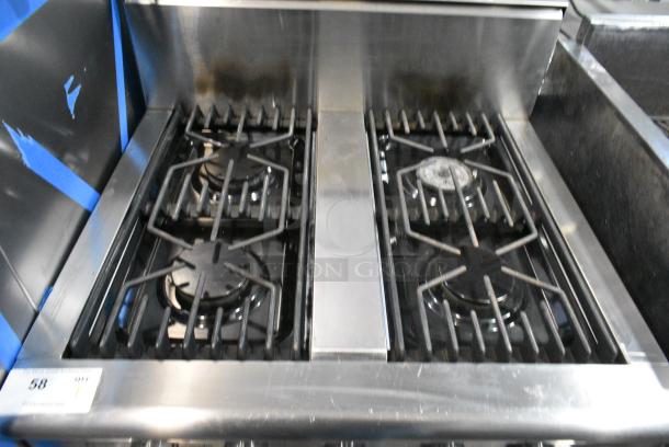 Thermador Professional Stainless Steel Commercial Natural Gas Powered 4 Burner Range w/ Oven. - Image 2 of 14
