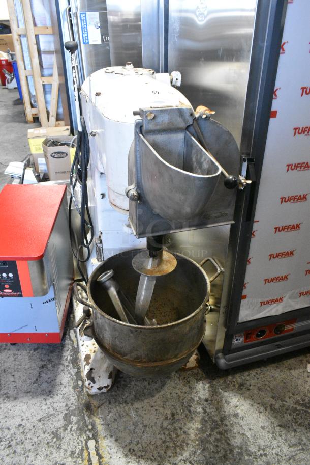 Bakers Machinery AS60QT Metal Commercial Floor Style 60 Quart Dough Mixer. w/ Pelican Head, Metal Mixing Bowl, Dough Hook and Paddle Attachments. 115/208-240 Volts. - Image 3 of 7