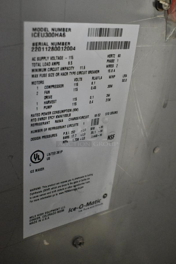 BRAND NEW SCRATCH AND DENT!  2022 Ice-O-Matic ICEU300HA5 Stainless Steel Commercial Self Contained Undercounter Ice Machine. 115 Volts, 1 Phase. - Image 8 of 10