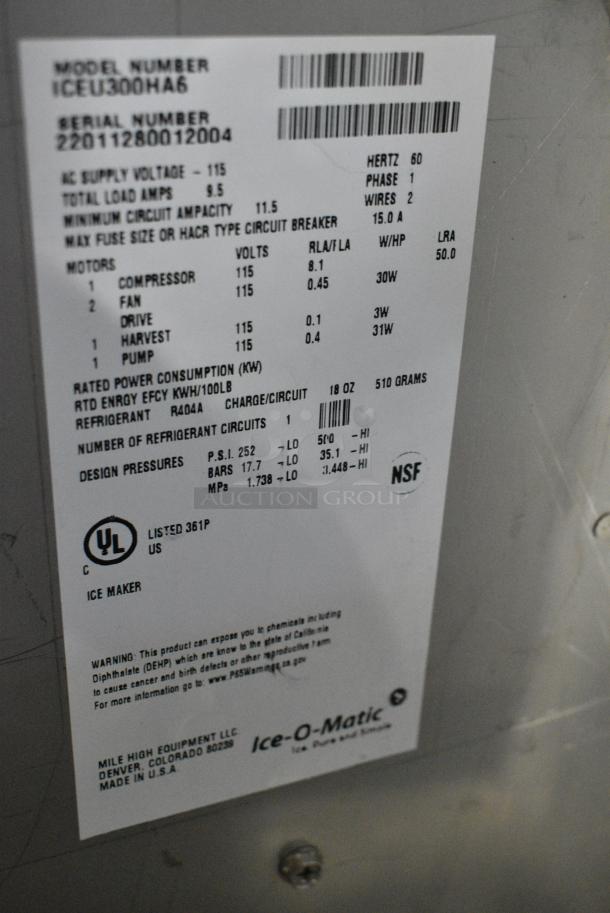 BRAND NEW SCRATCH AND DENT!  2022 Ice-O-Matic ICEU300HA5 Stainless Steel Commercial Self Contained Undercounter Ice Machine. 115 Volts, 1 Phase. - Image 10 of 10
