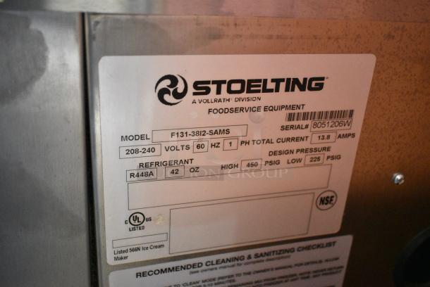 BRAND NEW SCRATCH AND DENT! 2024 Stoelting F131-38I2-SAMS Stainless Steel Commercial Air Cooled Countertop 2 Flavor w/ Twist Soft Serve Ice Cream Machine. 208-240 Volts, 1 Phase. - Image 5 of 5