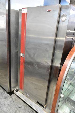 Carter Hoffmann BB-700 Stainless Steel Single Door Heated Holding Cabinet on Commercial Casters. 120 Volts, 1 Phase. Tested and Working!
