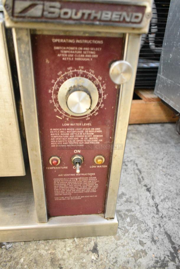 Southbend KECT-06 Stainless Steel Commercial Countertop 6 Gallon Steam Kettle Tilting Kettle. 208 Volts. - Image 3 of 5