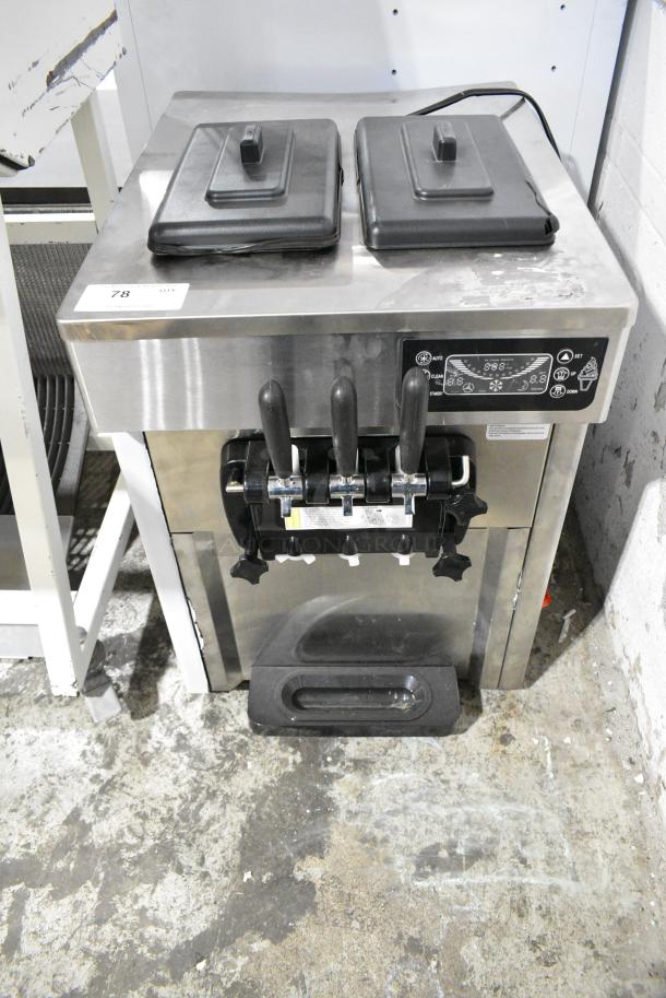 D520S Stainless Steel Commercial Countertop 2 Flavor w/ Twist Soft Serve Ice Cream Machine. 115 Volts, 1 Phase. - Image 1 of 5