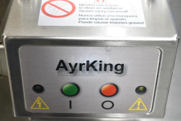 BRAND NEW SCRATCH AND DENT! AyrKing BBS-U Stainless Steel Commercial Floor Style Breading Table on Commercial Casters. 115/230 Volts, 1 Phase. - Image 3 of 9