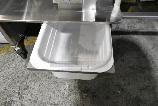 BRAND NEW SCRATCH AND DENT! AyrKing BBS-U Stainless Steel Commercial Floor Style Breading Table on Commercial Casters. 115/230 Volts, 1 Phase. - Image 8 of 9