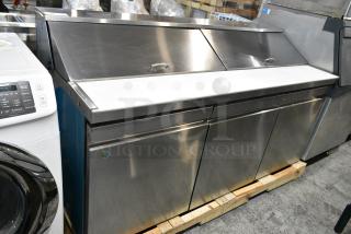 LIKE NEW! Stainless Steel Commercial Sandwich Salad Prep Table Bain Marie Mega Top. Tested and Working!