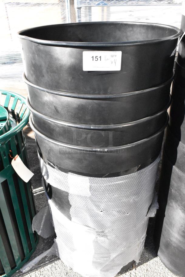 4 Lancaster Table & Seating 475RND45LINER Black Poly Trash Can. 4 Times Your Bid! - Image 1 of 2