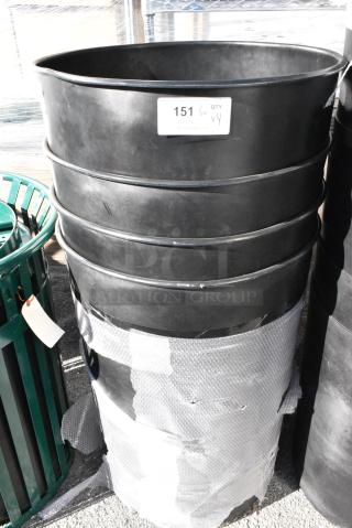 4 Lancaster Table & Seating 475RND45LINER Black Poly Trash Can. 4 Times Your Bid!