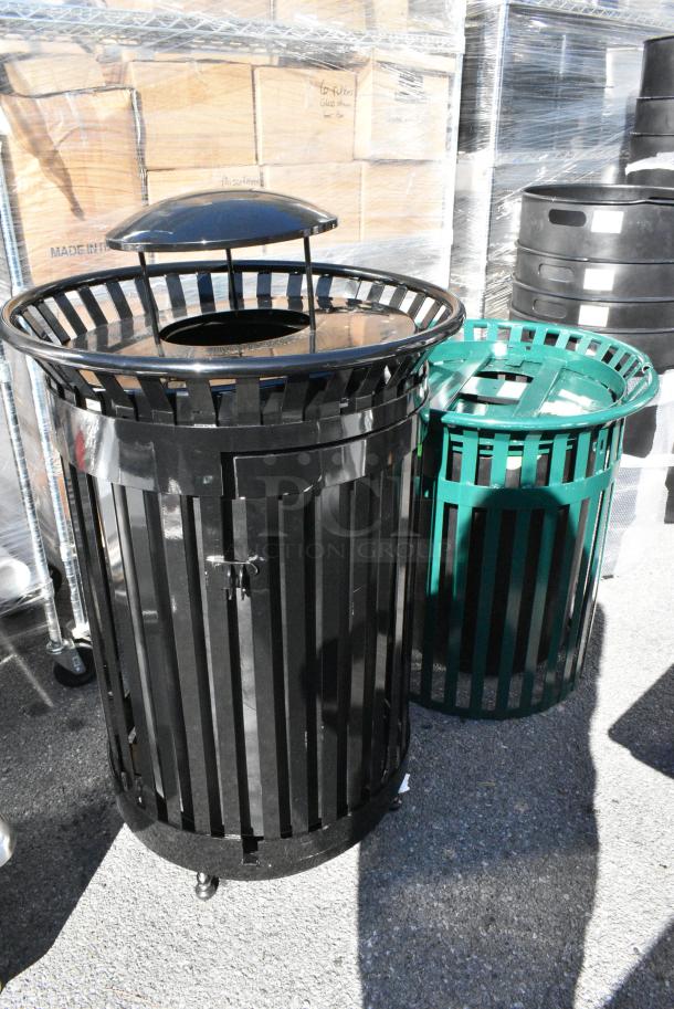2 Metal Trash Can Shell Including 475SF36LIDGN. 2 Times Your Bid! - Image 2 of 7