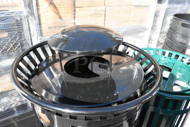 2 Metal Trash Can Shell Including 475SF36LIDGN. 2 Times Your Bid! - Image 4 of 7