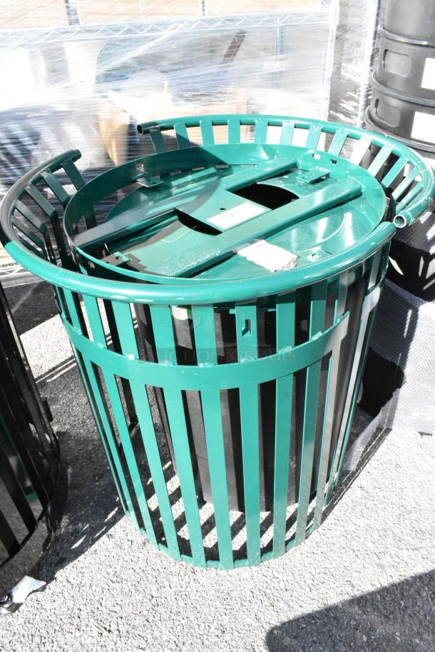 2 Metal Trash Can Shell Including 475SF36LIDGN. 2 Times Your Bid! - Image 5 of 7