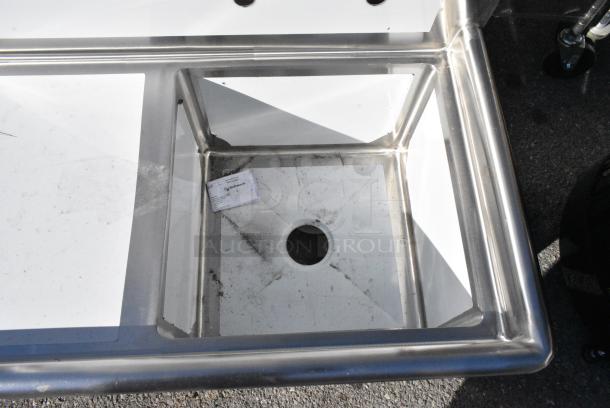 BRAND NEW SCRATCH AND DENT! Steelton 522CS11818L Stainless Steel Commercial Single Bay Sink w/ Left Side Drain Board. - Image 5 of 7