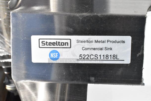 BRAND NEW SCRATCH AND DENT! Steelton 522CS11818L Stainless Steel Commercial Single Bay Sink w/ Left Side Drain Board. - Image 7 of 7