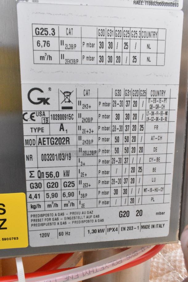 BRAND NEW IN CRATE! BKI AETG202R Stainless Steel Commercial Gas Powered Roll In Rack Combi Convection Oven w/ Metal Pan Rack. - Image 8 of 12