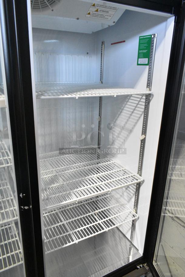 BRAND NEW SCRATCH AND DENT! Turbo Air TGF-72FB-N Metal Commercial 3 Door Reach In Freezer Merchandiser w/ Poly Coated Racks. 110-120 Volts, 1 Phase. Tested and Working! - Image 6 of 7