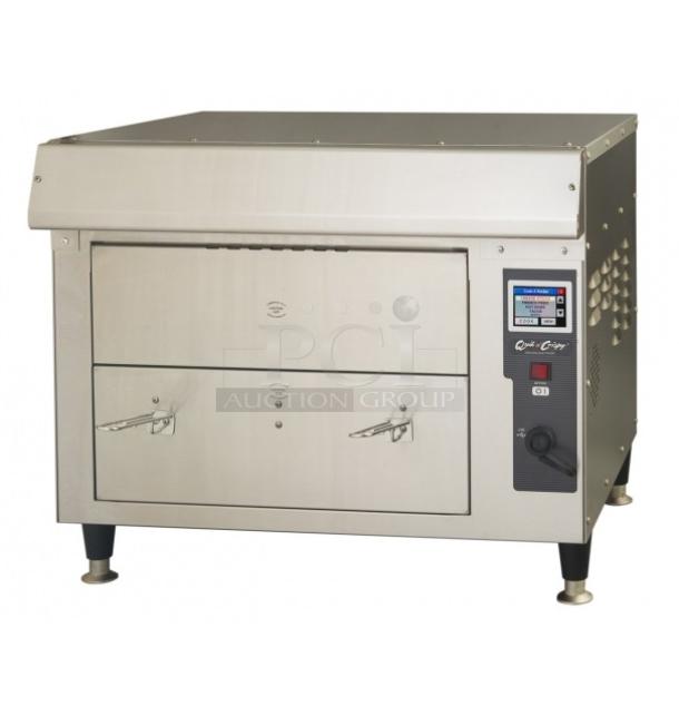 BRAND NEW SCRATCH AND DENT! QNC GF5 Stainless Steel Commercial Countertop Electric Powered Ventless Greaseless Quik N Crispy Fryer.  208-240 Volts. - Image 1 of 6
