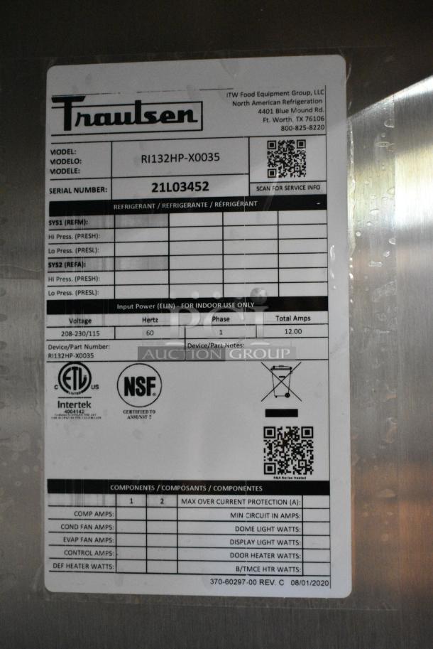 BRAND NEW SCRATCH AND DENT! 2021 Traulsen RI132HP-X0035 Stainless Steel Commercial Roll In Rack Proofer. 115/208-230 Volts, 1 Phase. - Image 5 of 5