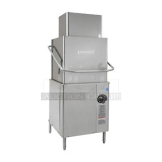 BRAND NEW SCRATCH AND DENT! Hobart AM15VL1 Stainless Steel Commercial Straight Pass Through Dishwasher. 208-240 Volts, 3 Phase.