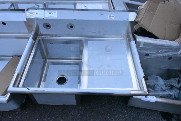 BRAND NEW SCRATCH AND DENT! Regency 600S1162018R Stainless Steel Single Bay Sink w/ Right Side Drain Board. Bay 16x20x12. Drain Board 16x22 - Image 3 of 7