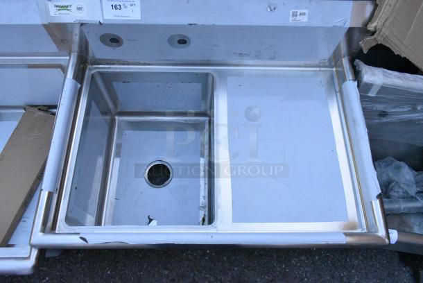 BRAND NEW SCRATCH AND DENT! Regency 600S1162018R Stainless Steel Single Bay Sink w/ Right Side Drain Board. Bay 16x20x12. Drain Board 16x22 - Image 4 of 7