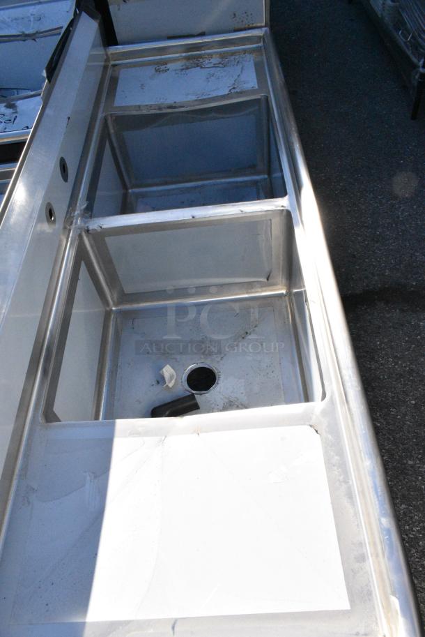 BRAND NEW SCRATCH AND DENT! Regency 600SS22424218 Stainless Steel 2 Bay Sink w/ Dual Drain Boards. No Legs. Bays 24x24x14. Drain Boards 16x25 - Image 2 of 7