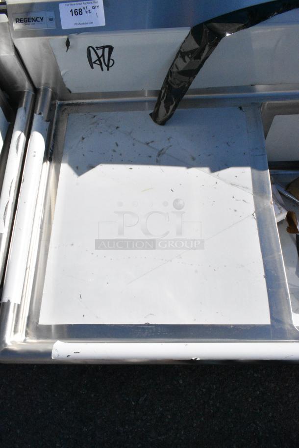 BRAND NEW SCRATCH AND DENT! Regency Spec Line Stainless Steel Single Bay Sink w/ Dual Drain Boards. No Legs. Bay 30x24x14. Drain Boards 22x25 - Image 3 of 6