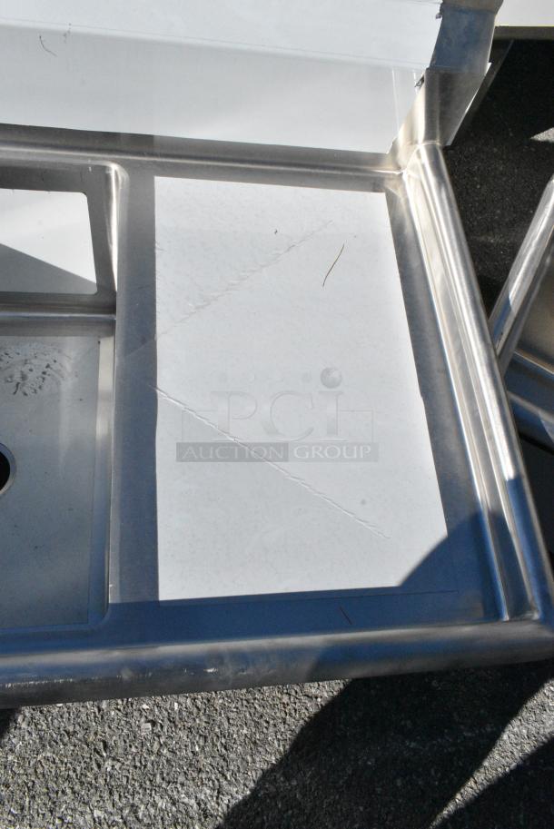 BRAND NEW SCRATCH AND DENT! Regency 600S31824218 Stainless Steel 3 Bay Sink w/ Dual Drain Boards. No Legs. Bays 18x24x14. Drain Boards 16x25 - Image 7 of 8