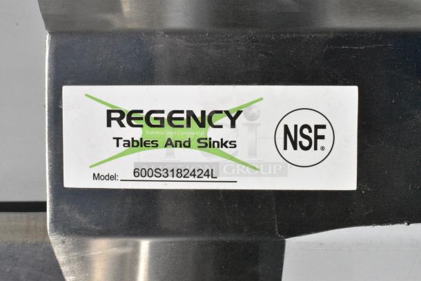 BRAND NEW SCRATCH AND DENT! Regency 600S3182424L Stainless Steel 3 Bay Sink w/ Left Side Drain Board. No Legs. Bays 18x24x14. Drain Board 22x25 - Image 7 of 7