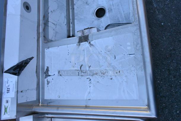 BRAND NEW SCRATCH AND DENT! Regency 600S12424218 Stainless Steel Single Bay Sink w/ Dual Drain Board. No Legs. Bays 60x28x26.5. Drain Board 16x25 - Image 3 of 6