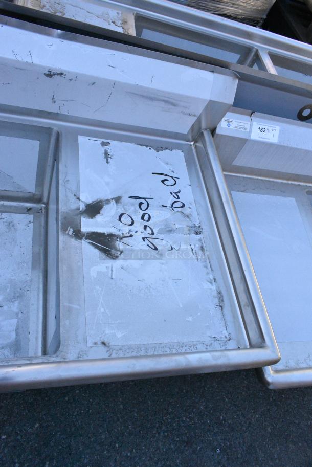BRAND NEW SCRATCH AND DENT! Regency 600S12424218 Stainless Steel Single Bay Sink w/ Dual Drain Board. No Legs. Bays 60x28x26.5. Drain Board 16x25 - Image 5 of 6
