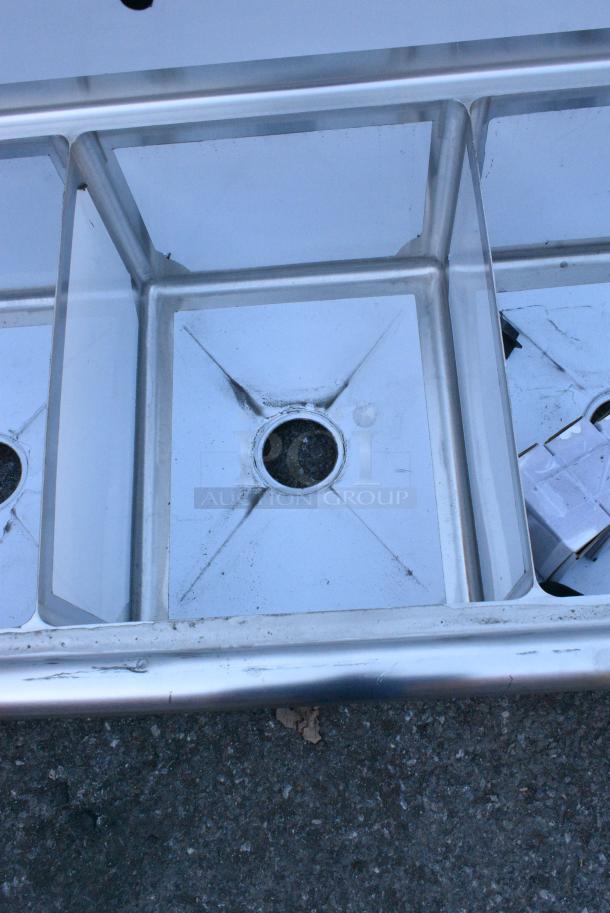 BRAND NEW SCRATCH AND DENT! Steelton 522CS31620LR Stainless Steel 3 Bay Sink w/ Dual Drain Board. No Legs. Bays 16x20x12. Drain Board 16x22 - Image 5 of 8