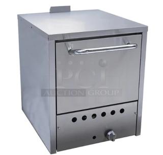 BRAND NEW SCRATCH AND DENT! RGR24P19 Stainless Steel Commercial Countertop Natural Gas Powered Pizza Oven w/ Cooking Stones. 32,000 BTU.