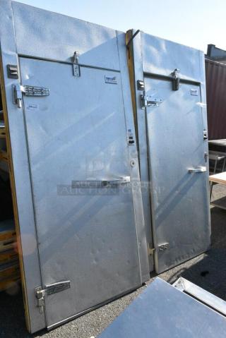 2 SELF CONTAINED Tafco Walk In Boxes That Make 1 Combo Walk In Box. 2 Times Your Bid!