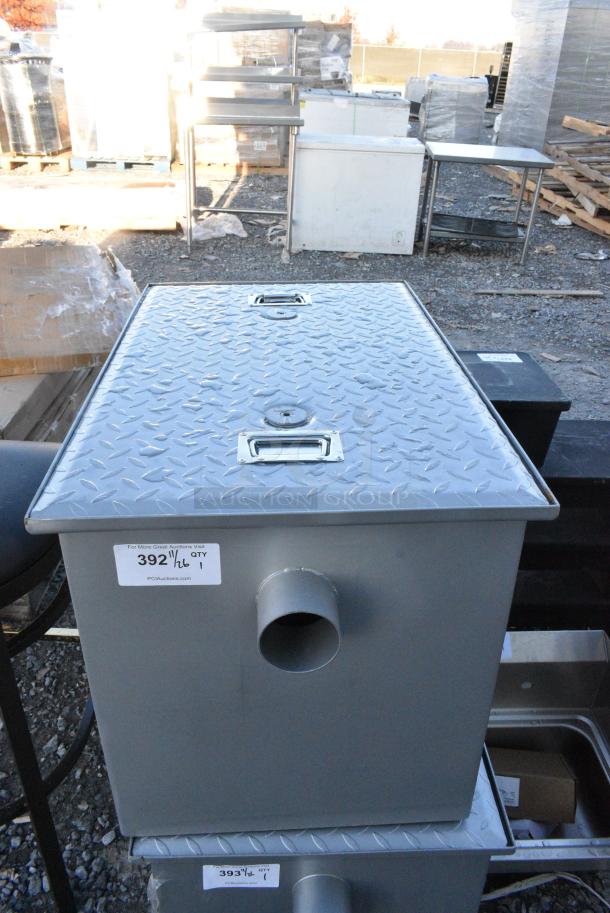 BRAND NEW SCRATCH AND DENT! Regency 600GT35 70 lb. 35 GPM Grease Trap with 3" Non-Threaded Connections - Image 1 of 3