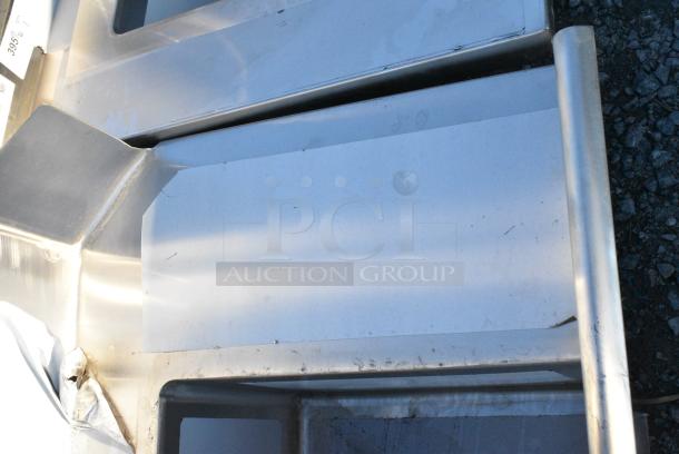 BRAND NEW SCRATCH AND DENT! Regency 600DDTS384LFT 16-Gauge 7' Soiled / Dirty Dish Table with 3-Compartment Sink - 16" x 20" x 14" Bowls - Left Drainboard. No Legs. - Image 4 of 5