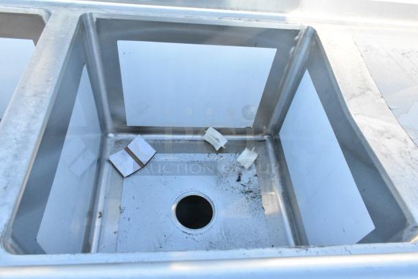 BRAND NEW SCRATCH AND DENT! Regency 600S3181824R Stainless Steel 3 Bay Sink w/ Right Side Drain Board. No Legs. - Image 5 of 7