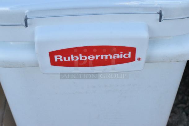 BRAND NEW SCRATCH AND DENT! Rubbermaid White Poly Ingredient Bin on Commercial Casters. - Image 2 of 5