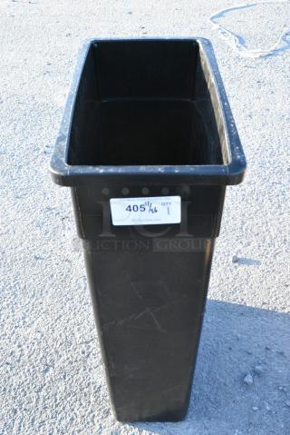 BRAND NEW SCRATCH AND DENT! Black Poly Slim Jim Trash Can