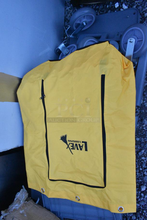 BRAND NEW SCRATCH AND DENT! Lavex Gray Poly Custodial Cart. May Be Missing Pieces. - Image 3 of 3