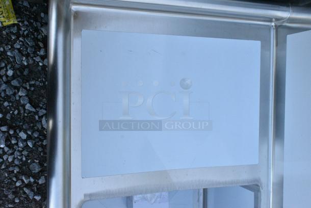 BRAND NEW SCRATCH AND DENT! Steelton 522CS11818L 38 3/4" 18-Gauge Stainless Steel One Compartment Commercial Sink with Left Drainboard - 18" x 18" x 12" Bowl. No Legs. - Image 3 of 4