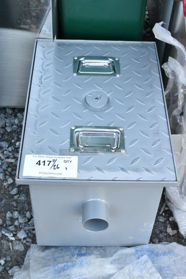 BRAND NEW SCRATCH AND DENT! Regency 600GT4 8 lb. 4 GPM Grease Trap with 2" Non-Threaded Connections - Image 1 of 3