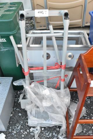 BRAND NEW SCRATCH AND DENT! Lavex 503HDTP21GR 500 lb. Gray 2-in-1 Convertible Hand Truck With 10" Pneumatic Wheels
