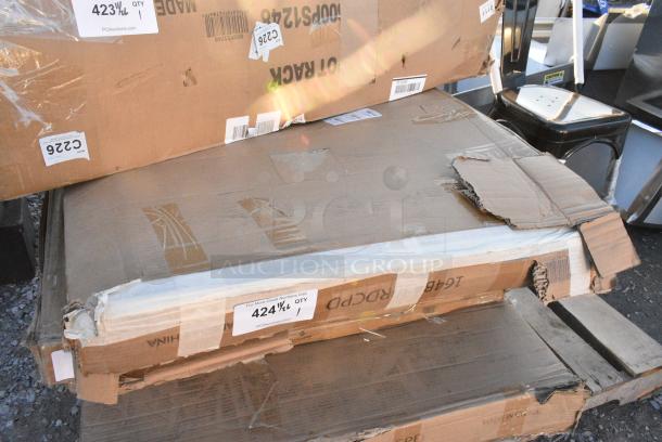 BRAND NEW SCRATCH AND DENT! Lancaster Table & Seating 164BA30RDCPD Alloy Series 30" Round Distressed Copper Bar Height Outdoor Table. May Be Missing Pieces. - Image 1 of 2