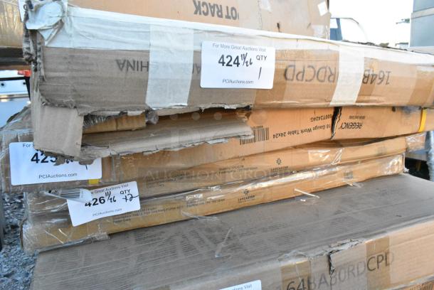 BRAND NEW SCRATCH AND DENT! Regency 600T2424G 24" x 24" 18-Gauge 304 Stainless Steel Commercial Work Table with Galvanized Legs and Undershelf. May Be Missing Pieces. - Image 2 of 3