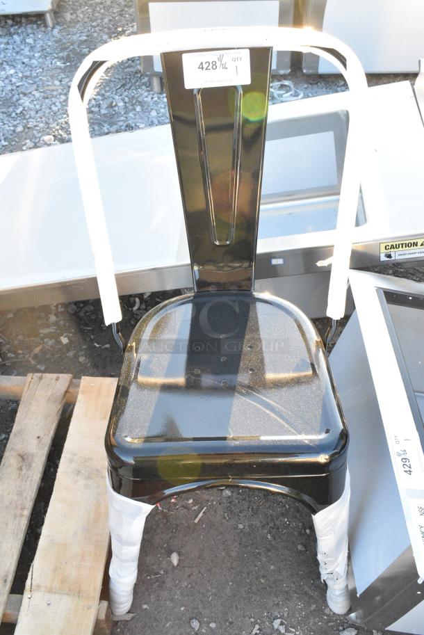 BRAND NEW SCRATCH AND DENT! Lancaster Table & Seating Metal Tolix Style Dining Height Chair. - Image 1 of 2