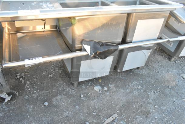 BRAND NEW SCRATCH AND DENT! Regency 600S2171718L Stainless Steel 2 Bay Sink w/ Left Side Drain Board. No Legs. - Image 2 of 4