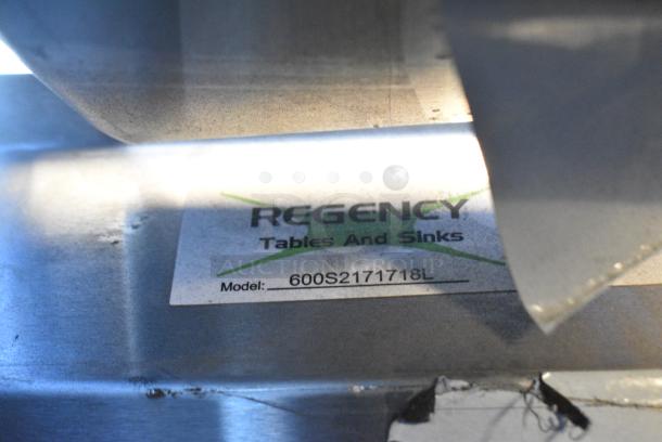 BRAND NEW SCRATCH AND DENT! Regency 600S2171718L Stainless Steel 2 Bay Sink w/ Left Side Drain Board. No Legs. - Image 4 of 4