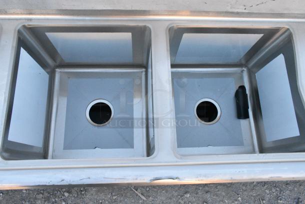 BRAND NEW SCRATCH AND DENT! Regency 600S31515215 Stainless Steel 3 Bay Sink w/ Dual Drain Board. No Legs. - Image 4 of 6