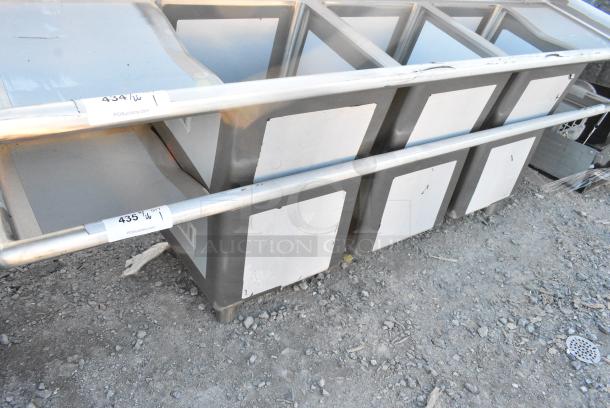 BRAND NEW SCRATCH AND DENT! Regency 600S31515215 Stainless Steel 3 Bay Sink w/ Dual Drain Board. No Legs. - Image 2 of 4